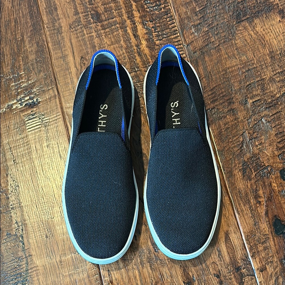 Rothy's The Original Slip on Sneaker in Black Solid Size 6.5
